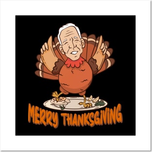 Funny ThanksGiving Joe Biden confused Turkey Posters and Art